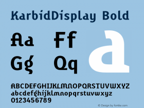 KarbidDisplay Bold 001.000图片样张