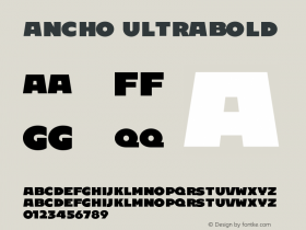 Ancho UltraBold Version 1.000 | FøM Fix图片样张