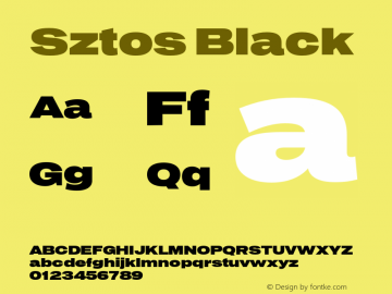 Sztos Black Version 1.000;Glyphs 3.1.2 (3151)图片样张