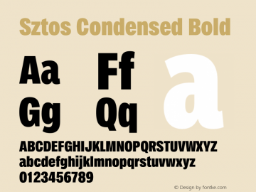 Sztos Condensed Bold Version 1.000;Glyphs 3.1.2 (3151)图片样张