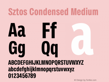 Sztos Condensed Medium Version 1.000;Glyphs 3.1.2 (3151)图片样张