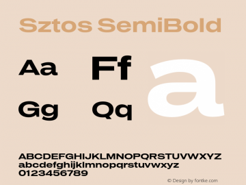 Sztos SemiBold Version 1.000;Glyphs 3.1.2 (3151)图片样张