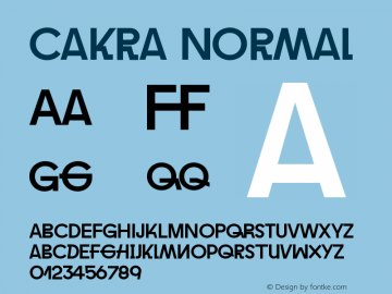 Cakra Normal Version 1.000;Glyphs 3.1.1 (3148)图片样张