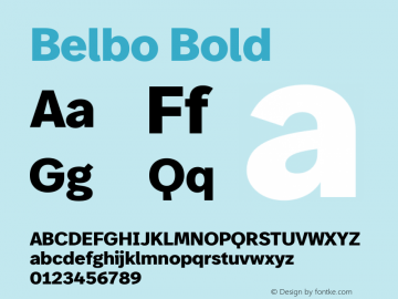 Belbo Bold Version 1.200 | web-ttf图片样张