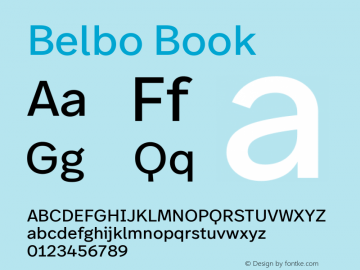 Belbo Book Version 1.200 | web-ttf图片样张