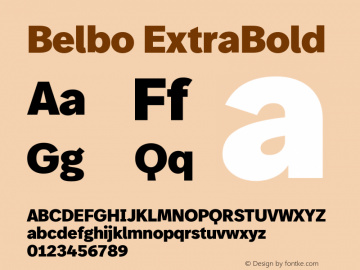 Belbo ExtraBold Version 1.200 | web-ttf图片样张