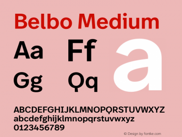 Belbo Medium Version 1.200 | web-ttf图片样张