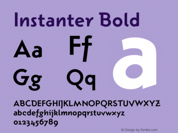 Instanter Bold 001.000 Font Sample