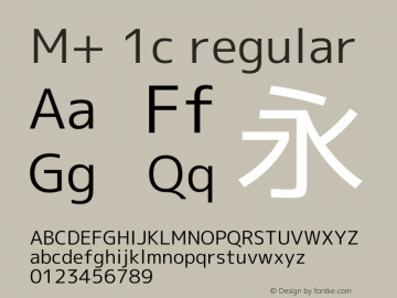 M+ 1c regular 图片样张