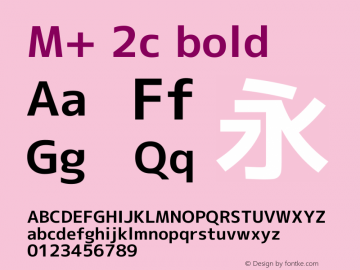 M+ 2c bold 图片样张