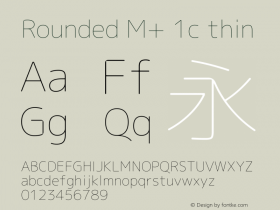 Rounded M+ 1c thin 图片样张