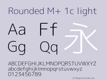 Rounded M+ 1c light 图片样张