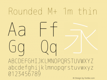 Rounded M+ 1m thin 图片样张