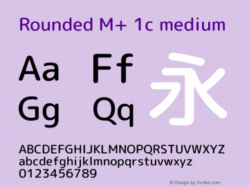 Rounded M+ 1c medium 图片样张