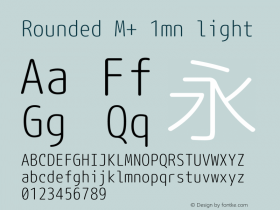 Rounded M+ 1mn light 图片样张