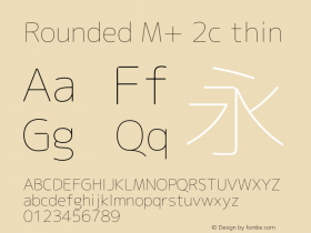 Rounded M+ 2c thin 图片样张