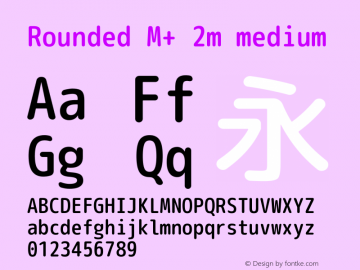 Rounded M+ 2m medium 图片样张