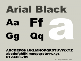 Arial Black Version 1.00 Build 1000图片样张