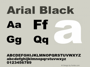 Arial Black Version 1.00 Build 1000图片样张