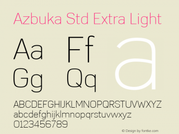 Azbuka Std Extra Light Version 1.000图片样张