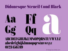 Didonesque Stencil Cond Black Version 1.000;PS 001.000;hotconv 1.0.88;makeotf.lib2.5.64775图片样张
