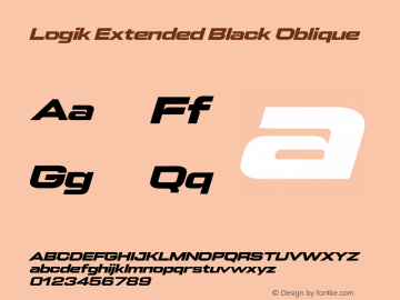 Logik Extended Black Oblique Version 1.100;FEAKit 1.0图片样张