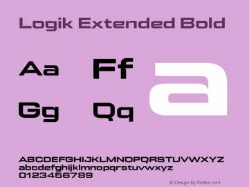 Logik Extended Bold Version 1.100;FEAKit 1.0图片样张