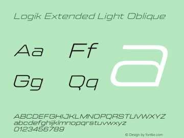 Logik Extended Light Oblique Version 1.100;FEAKit 1.0图片样张