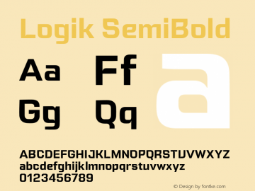Logik SemiBold Version 1.100;FEAKit 1.0图片样张