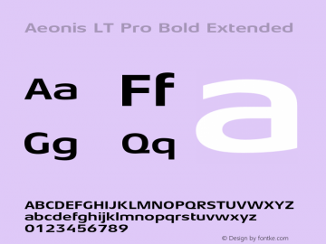 Aeonis LT Pro Bold Extended Version 1.100图片样张