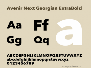 Avenir Next Georgian ExtraBold Version 2.00图片样张