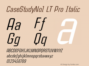 CaseStudyNo1LTPro-Italic Version 1.000;PS 001.000;hotconv 1.0.38图片样张