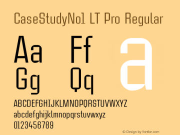 CaseStudyNo1LTPro-Regular Version 1.000;PS 001.000;hotconv 1.0.38图片样张