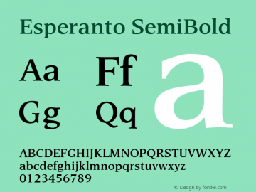 Esperanto SemiBold Version 1.00图片样张