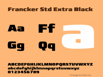 FranckerStd-ExtraBlack Version 1.00图片样张