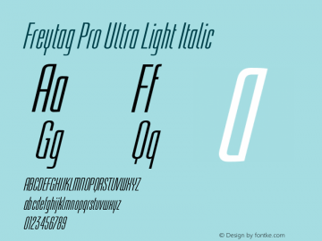 FreytagPro-UltraLightItalic Version 1.01图片样张