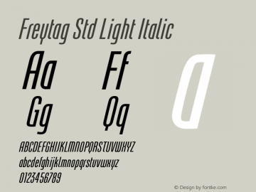 FreytagStd-LightItalic Version 1.01图片样张