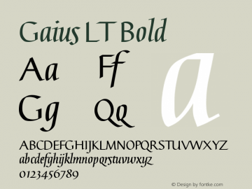 Gaius LT Bold Straight Version 2.01;2005图片样张