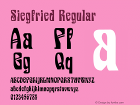 Siegfried Regular Version 1.2; 2001 Font Sample