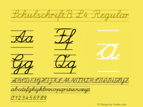 SchulschriftB L4 Regular 001.000 Font Sample