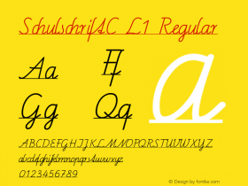 SchulschriftC L1 Regular 001.000 Font Sample