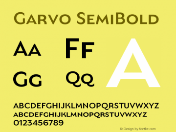 Garvo SemiBold Version 1.000 | FøM Fix图片样张