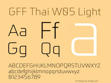 GFF Thai W05 Light Version 1.200 | web-otf图片样张