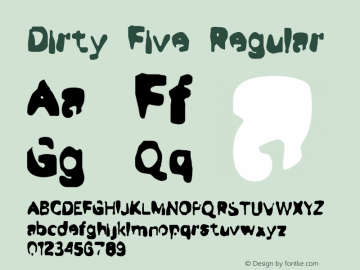Dirty Five Regular 001.000 Font Sample