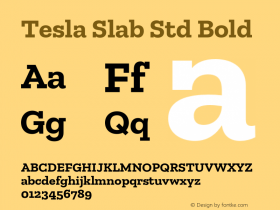 Tesla Slab Std Bold Version 5.0; 2015图片样张