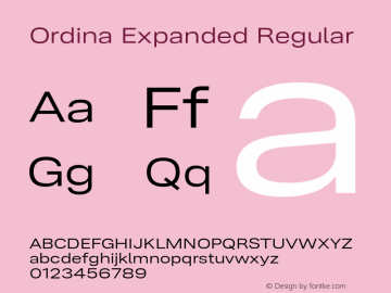 Ordina Expanded Regular Version 1.007;FEAKit 1.0图片样张