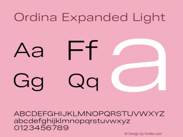 Ordina Expanded Light Version 1.007;FEAKit 1.0图片样张