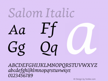 Salom Italic Version 1.007图片样张