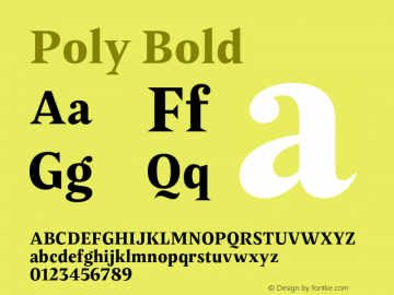 Poly Bold Version 1.007图片样张