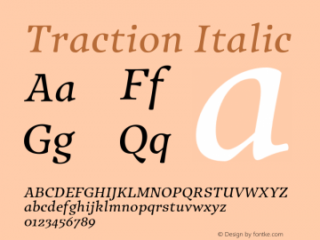 Traction Italic Version 1.007图片样张